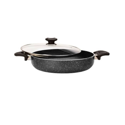 تصویر  تابه دو دسته درب دار گرانیت زرساب مدل ویولت سایز 24